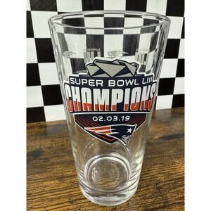 New England Patriots Super Bowl LIII Champions Pint Glass